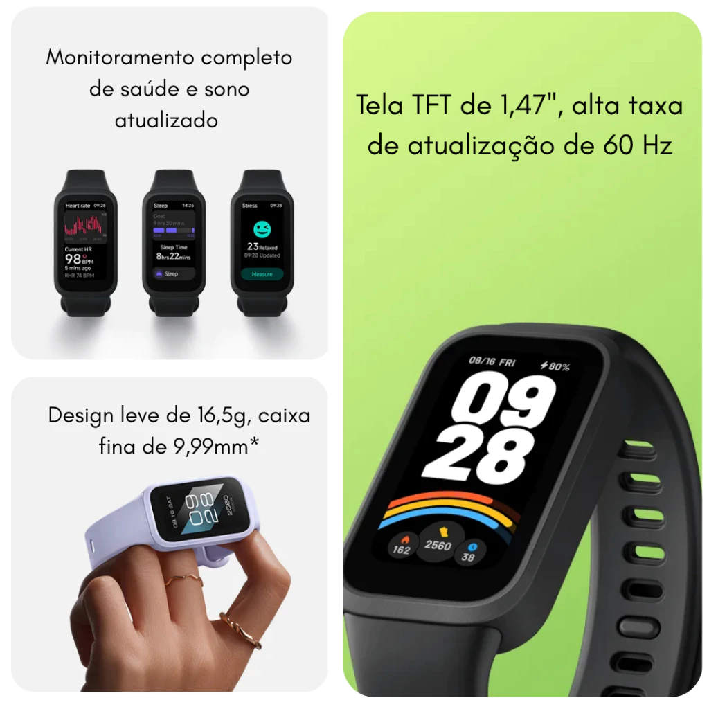Smartwatch Xiaomi Smart Band 9 Active - Imagem 5